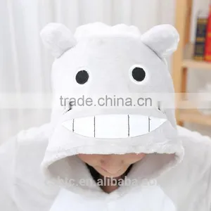 Flannel Cartoon Adult Animal Jumpsuit Animal Pajamas Jumpsuit Totoro Design thumbnail-3