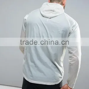 2017 Xinlan High Quality New Design Durable Polyester Nylon White Reflective Strips Waterproof Running Men Jacket thumbnail-2
