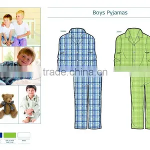 2015 Fashion High Quality Comfortable Sleepwear 100%cotton Flannel Pajama Set , thumbnail-1