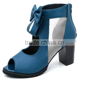 Zm50269b 2017 Spring and Summer New Style Lady Chunky Heels Sandal Bowknot Sandals Shoes Women thumbnail-6