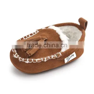 6 Colors Suede Fabric, Soft Sole Baby Moccasins thumbnail-2