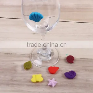 Wholesale Silicone Wine Glass Charms Multicolor Colorful Wine Glass Markers thumbnail-1