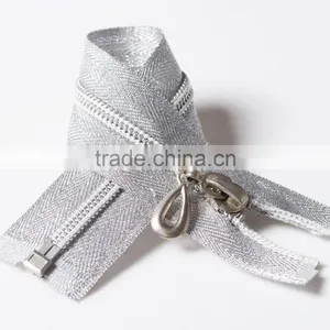 5# Open End Silver Teeth Nylon Zippers thumbnail-1