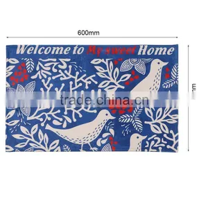 2017 High Quality Lovely Durable Home Bedroom Washable Carpet Bird Pattern Skid Resistance Water Absorption Bathroom Floor Mat thumbnail-5