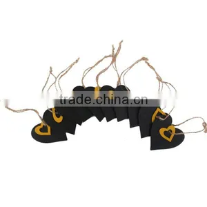 Handmade Mini Heart Shaped Hanging Wooden Blackboard Gift Price Tags Decor thumbnail-5