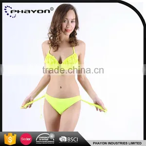 < OEM>beachwear Photo Halter Bikini High Neck Crop Top Bikini thumbnail-1