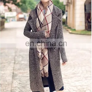 2016 Autumn And Winter Scarf Ladies Acrylic Plaid Scarf thumbnail-2