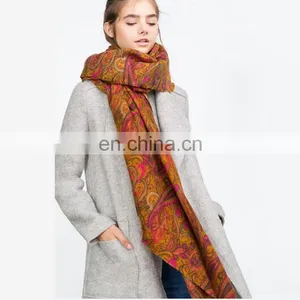 Autumn And Winter New Printing Scarf Multicolored Paisley Soft Warm Acrylic Scarf thumbnail-1