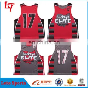 New Design Sportswear Lacrosse Jersey/ Cheap Price Custom Women Reversible Lacrosse Pennies thumbnail-1
