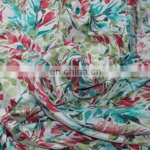 100% Linen Fabrics With Enviroment Printing in Many Colors thumbnail-2