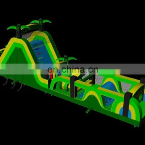 New Tropical Inflatable Obstacle Course thumbnail-1