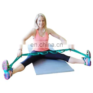 Yoga Workout Elastic Nylon Ballet Stretch Strap Band With 10 Flexible Loops thumbnail-5