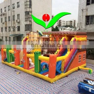Hot Sell Theme Amusement Park PVC Tarpaulin Inflatable Giant Beer Cowboy Fun City thumbnail-1