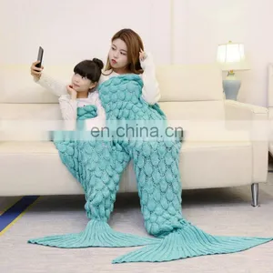 Adult and Children Mermaid Tail Blanket on Sale thumbnail-2