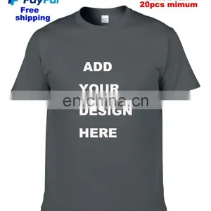 Free Shipping Small Order Accept 100% Cotton US Size Custom T-shirt Printing thumbnail-1