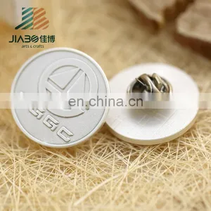 Custom Pin Round Matt Silver Metal Badge thumbnail-1