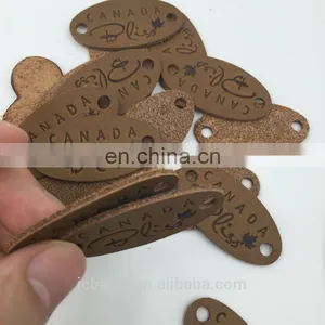 Custom Personalized Logo Genuine Leather Label/ Leather Patch and Tags for Garment thumbnail-1