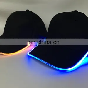 2017 New Cool Design 100% Cotton Cool Led Oem Flashing Baseball Hats Caps thumbnail-4