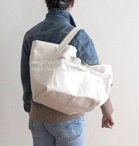 Canvas Weekender Tote Bag With 6 Pockets thumbnail-1