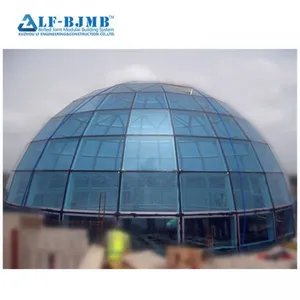 Light Steel Frame Modular Building Glass Dome Skylight Roof Construction Glass Atrium Roof thumbnail-3