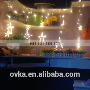 220/110V 138 Bulbs 2m Width Large Star Curtain Fancy String Light Wedding Decor thumbnail-3