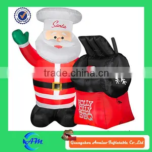 Wholesale Christmas Decorations, Cheap Christmas Ornament Inflatable Santa for Sale thumbnail-3