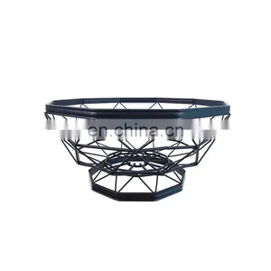 Wholesale Simple Black Storage Modern Bowl Classy Fruit Basket For Dinning Table thumbnail-3