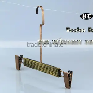 Flat Lacquer Wooden Hanger With Slip Hook thumbnail-1