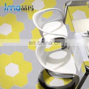 Color Hexagonal Kitchen and Bathroom Black and White Gray Non-slip Balcony Ceramic Tiles thumbnail-2