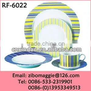 Hot Sale Zibo Made Oversized Ceramic Lasted Dinner Set With Popular Design thumbnail-1