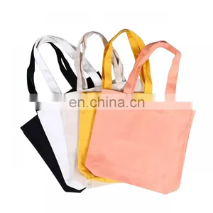 Hot Sale Wholesale 100% Cotton Women Handbag Large Canvas Tote Bag With Custom Printed Logo thumbnail-1