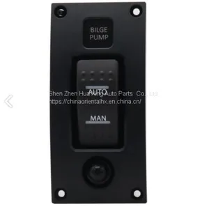 ON-OFF-ON Waterproof 12-24V Bilge Pump Rocker Switch Panel Boat Switch Panel With Red Indicator Light thumbnail-1