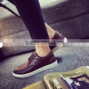 C22651B Men Plain Color Fashion Shoes PU Leather Casual Shoes thumbnail-4