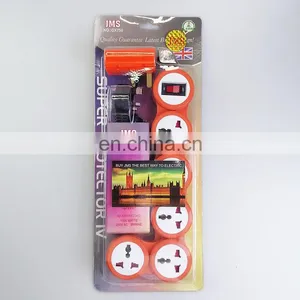 High Quality Universal Power Socket ExtensionBlister Packaging Extension Cord Socket Orange Special Shape Wholesale Socket thumbnail-1