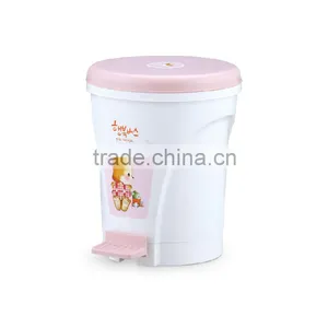 Indoor PP Plastic Foot Pedal Garbage Bin Trash Can for Home Use thumbnail-3