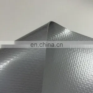 High Strength 1000D*1000D Fire Resistant PVC Coated Polyester Tarpaulin in Roll for Trailer Cover thumbnail-1
