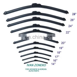 Wholesale Car Soft Windscreen Hybrid Universal Wiper Blade For Japanese Korean German French Cars thumbnail-1