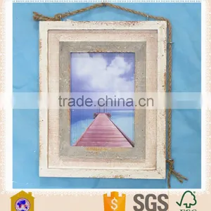 Cheap Vintage Shabby Chic Hanging Wooden Photo Frame Wholesale for Home Decor. HW15A00561 thumbnail-1