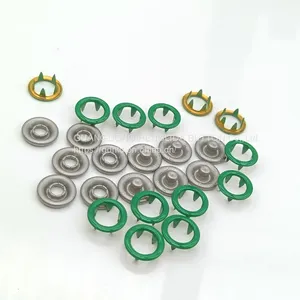 HLD Factory Wholesale Green Color BRASS&SS 16L 18L Cap Prong Snap Button for Clothes thumbnail-1