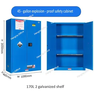 45 Gallon Explosion-Proof Flammable Liquid Storage Cabinet – Fire-Resistant Steel Safety Cabinet for Factories thumbnail-1