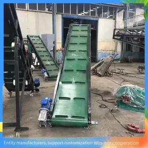 Non-lifting Belt Conveyor, Large-inclination Loading Conveyor, 10-meter-long Automatic Lifting Ribbed Conveyor thumbnail-4