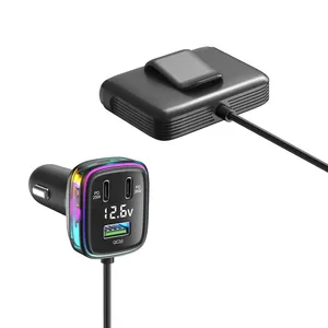 Multifunctional Extended Car Charger With 115W High-Power Output thumbnail-2