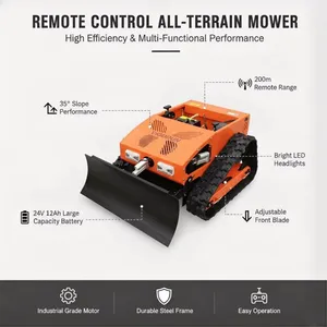 Vigorun Tech VTC550-90 CE EPA Strong Power Remote Controlled Rubber Track Lawn Mower Robot Remote Control Range: 200m thumbnail-3