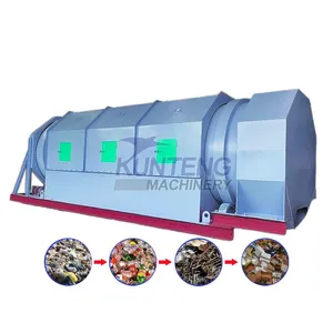 Post-war Solid Waste Classification Equipment Solid Waste Trommel Screening Machine thumbnail-1