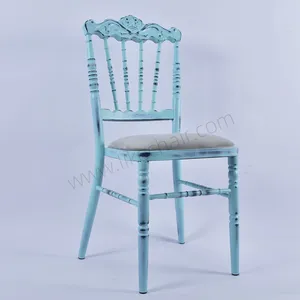 Stylish Elegant Antique Metal Wedding Chairs Durable Iron Hotel Furniture for Farmhouse Party Home Office Factory Sale thumbnail-2