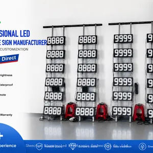LED Gas Price Sign 888.88 8.889/10 8888 8~48 Inch Outdoor IP65 With Digital Poster Display thumbnail-1