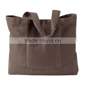 China Wholesale Eco Natural Canvas Messenger Shoulder Tote Bag thumbnail-1
