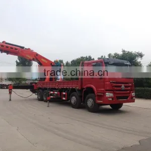 Sinotruk Howo 8*4 290hp 30Ton Truck Mounted Crane for Sale Made in China thumbnail-1