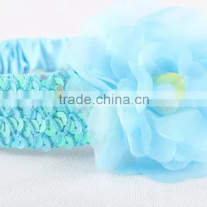 INS Baby Girl Sequins Headband Kids Flower Hairband For Lovely Girls thumbnail-3