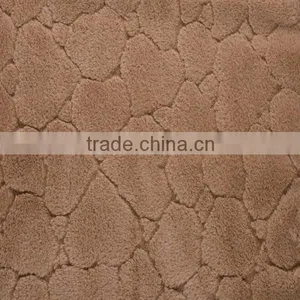 Brown Wholesale 100%polyester Angora Rabbit Fleece Fabric for Clothes thumbnail-4